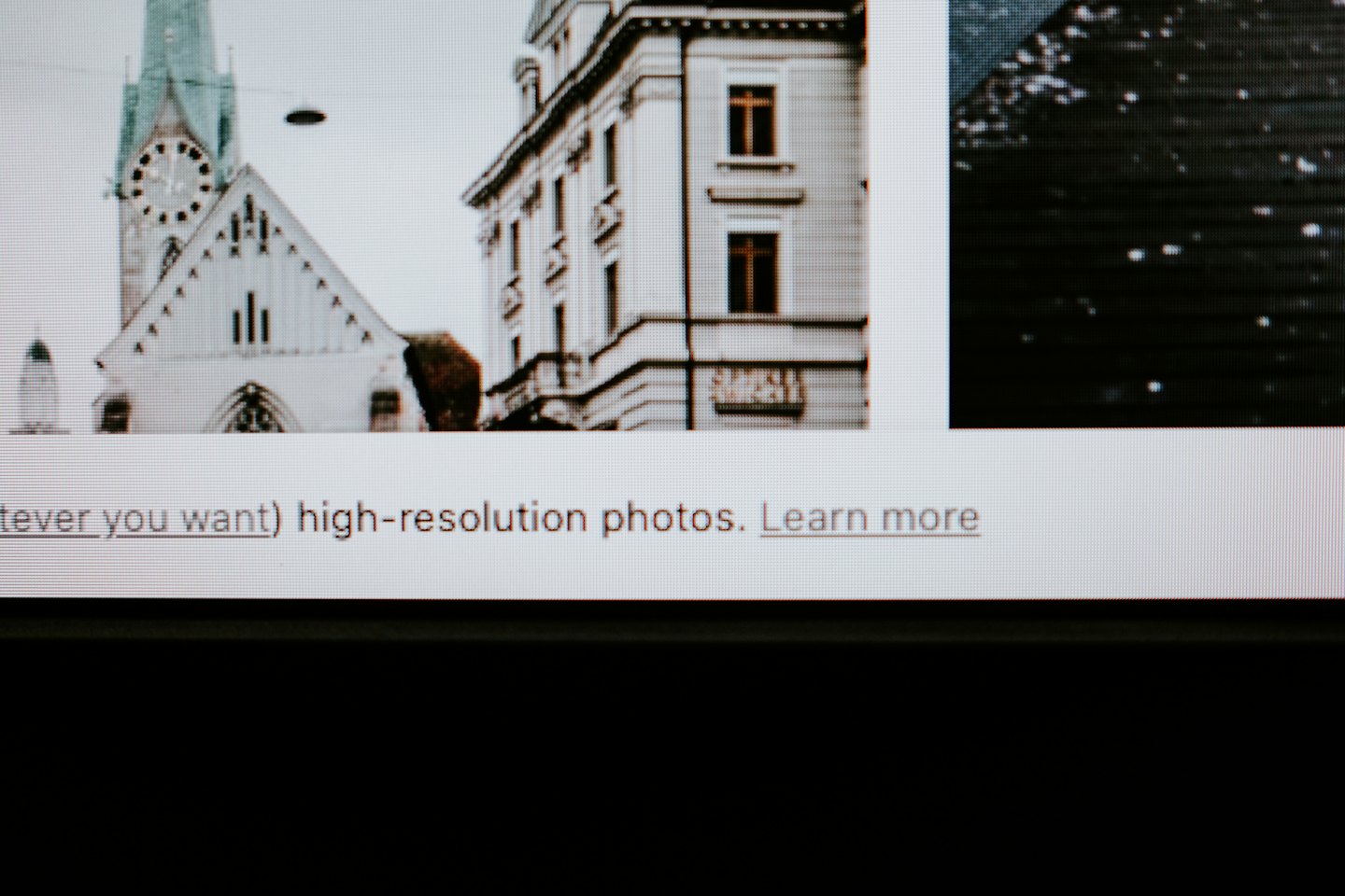 Computer screen displays a gallery of architectural images and text.